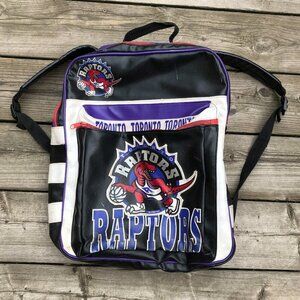 Vintage 1994 Leather Toronto Raptors Backpack Bag